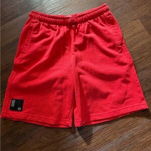 Zara Red Casual Shorts with Elastic Waistband